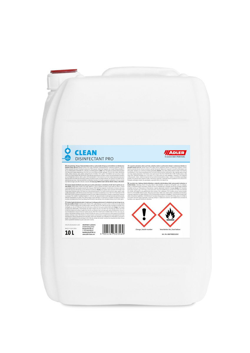 Adler Clean Disinfectant Pro 10,0 lt